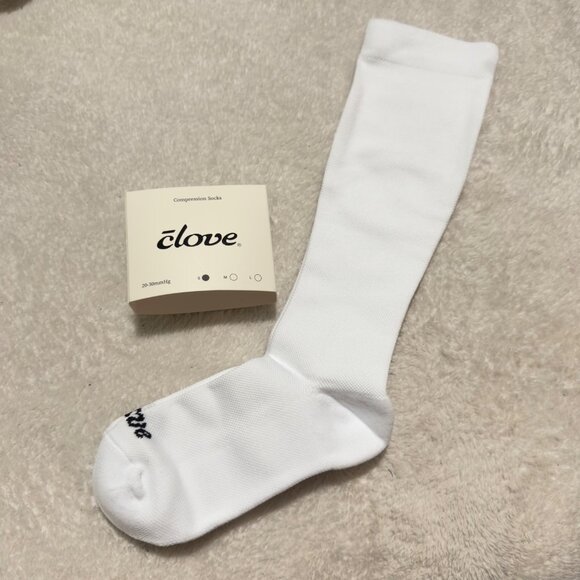 Clove Compression Socks White 20-30mmHg Comfortable & Durable Small women white - Picture 5 of 8